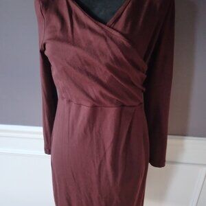 DRESS BURGENDY BY TALBOTS   ( FOR PETITE L)
